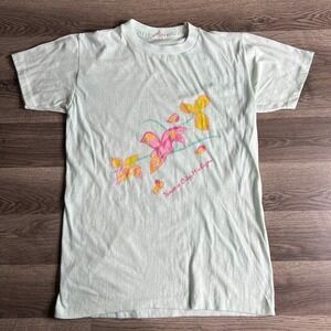 VTG‎ Traverse City Vacation T Shirt Fits Small Floral Single Stitch 1990s USA